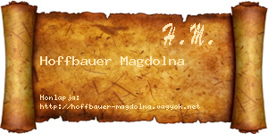Hoffbauer Magdolna névjegykártya