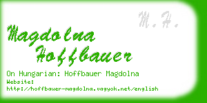 magdolna hoffbauer business card